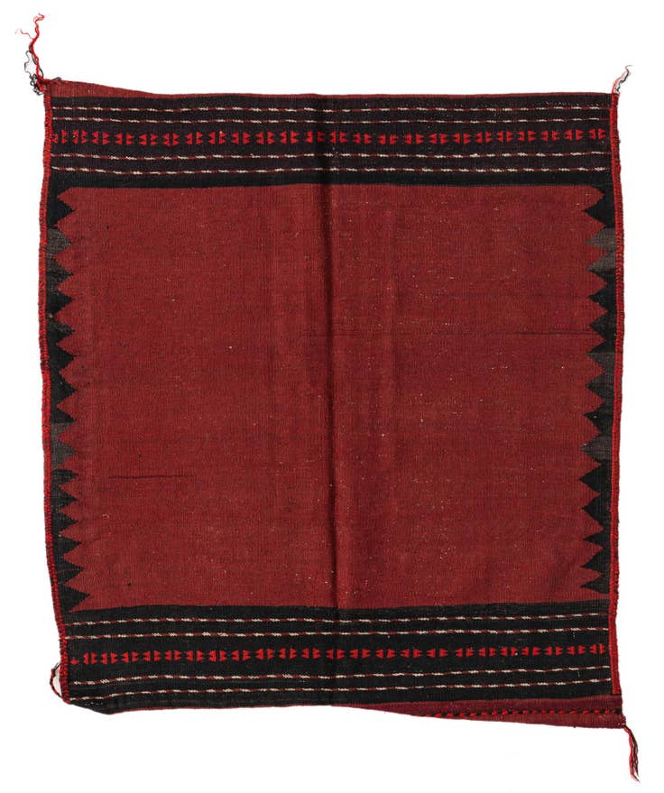 Detail image of 4' 3 x 4' 5 Hand Woven Kilim Fars Wool Square Rug