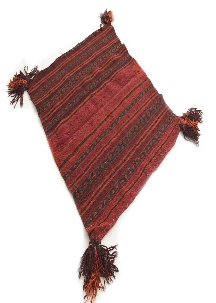 3' 5 x 3' 9 Hand Woven Kilim Fars Wool Square Rug