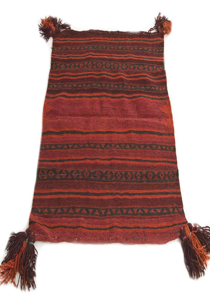 3' 5 x 3' 9 Hand Woven Kilim Fars Wool Square Rug