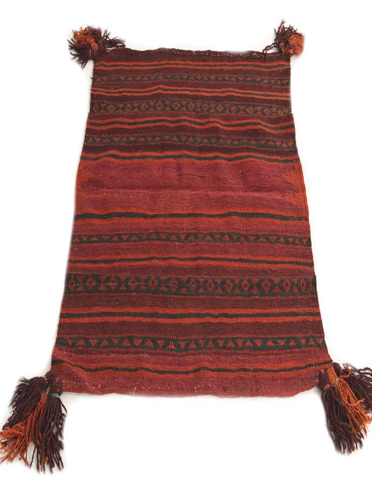 Detail image of 3' 5 x 3' 9 Hand Woven Kilim Fars Wool Square Rug