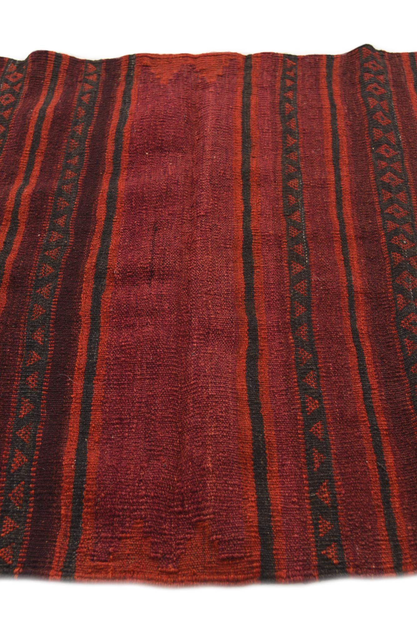 3' 5 x 3' 9 Hand Woven Kilim Fars Wool Square Rug