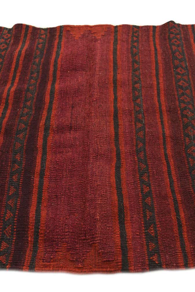 3' 5 x 3' 9 Hand Woven Kilim Fars Wool Square Rug