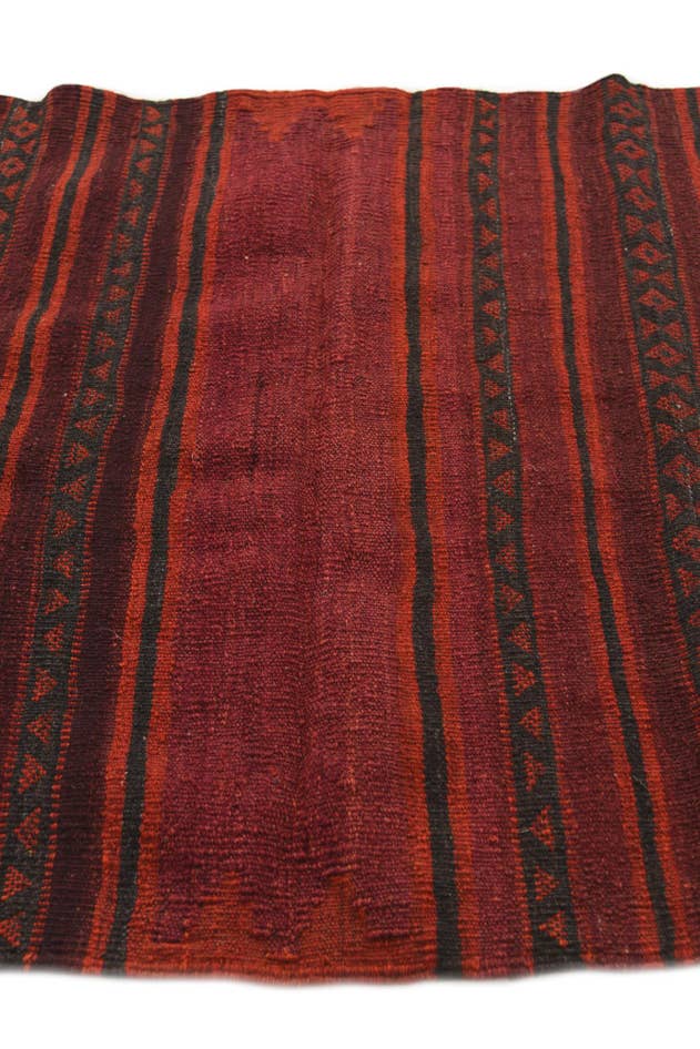 Detail image of 3' 5 x 3' 9 Hand Woven Kilim Fars Wool Square Rug