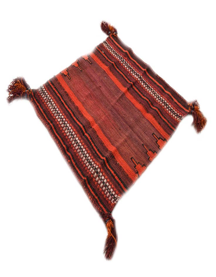 Detail image of 3' 4 x 3' 7  Hand Woven Kilim Fars Wool Square Rug