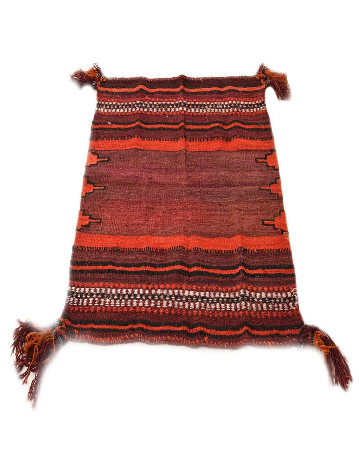 Detail image of 3' 4 x 3' 7  Hand Woven Kilim Fars Wool Square Rug