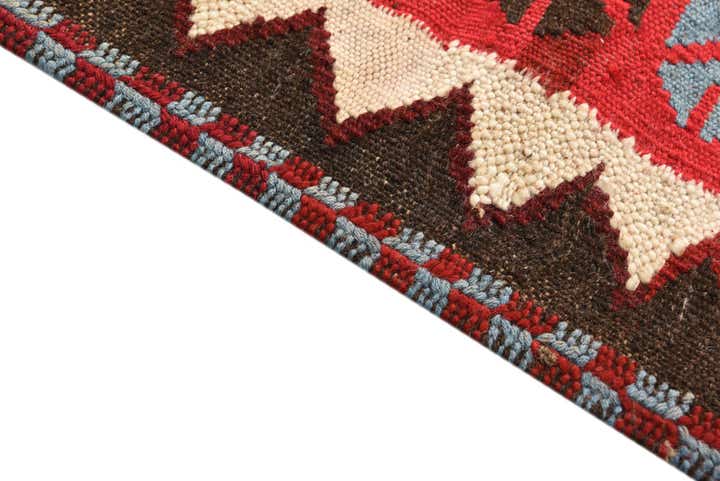 4' 1 x 4' 2 Hand Woven Kilim Fars Wool Square Rug