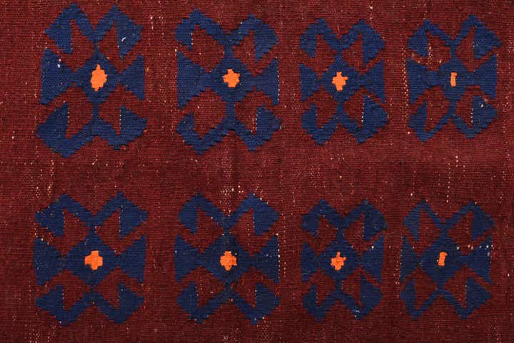 4' 1 x 4' 2 Hand Woven Kilim Fars Wool Square Rug