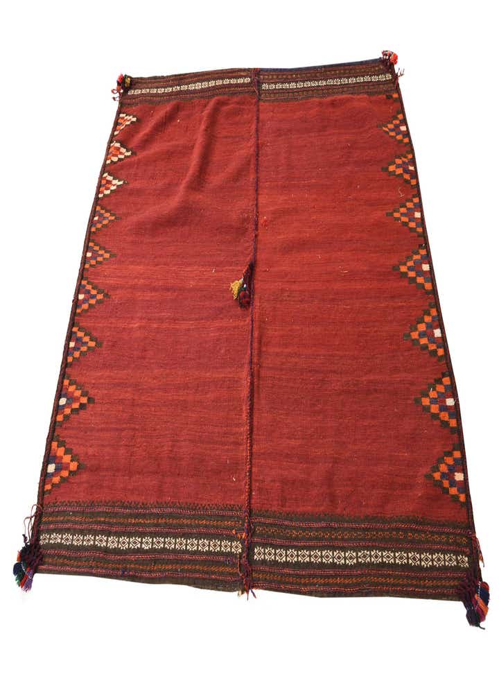 5' x 5' 2 Hand Woven Kilim Fars Wool Square Rug