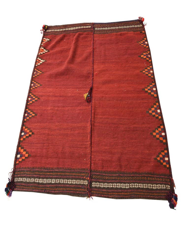 Detail image of 5' x 5' 2 Hand Woven Kilim Fars Wool Square Rug