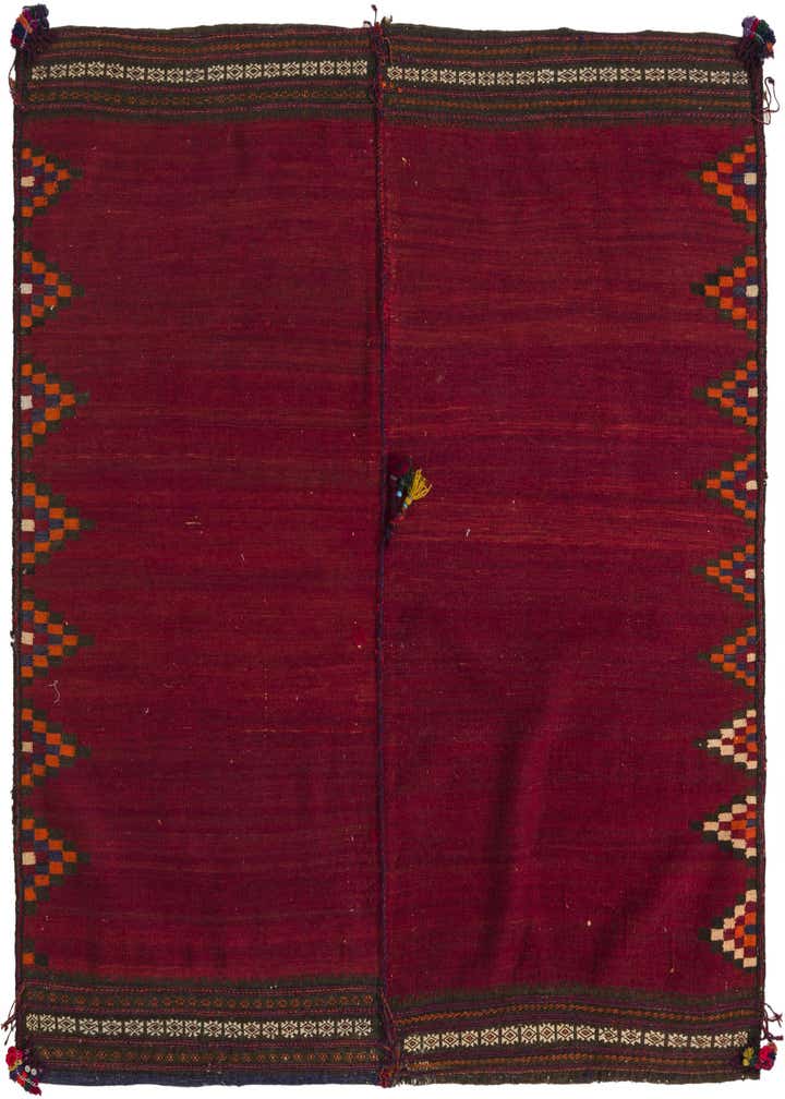5' x 5' 2 Hand Woven Kilim Fars Wool Square Rug