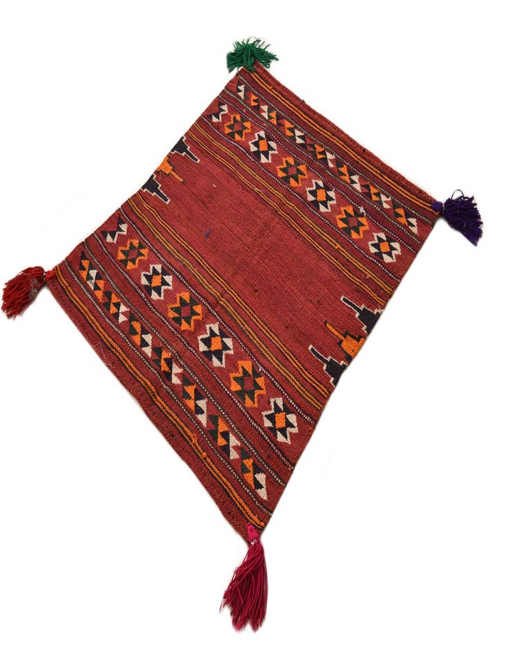 Detail image of 3' x 3' 7  Hand Woven Kilim Fars Wool Square Rug