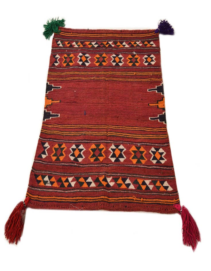 Detail image of 3' x 3' 7  Hand Woven Kilim Fars Wool Square Rug