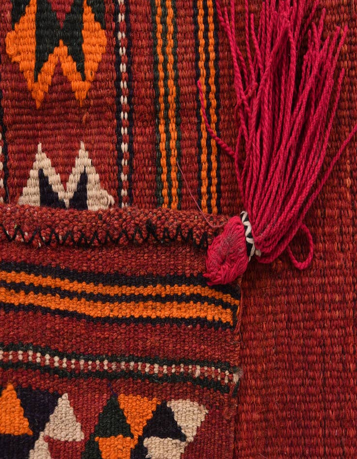 Detail image of 3' x 3' 7  Hand Woven Kilim Fars Wool Square Rug