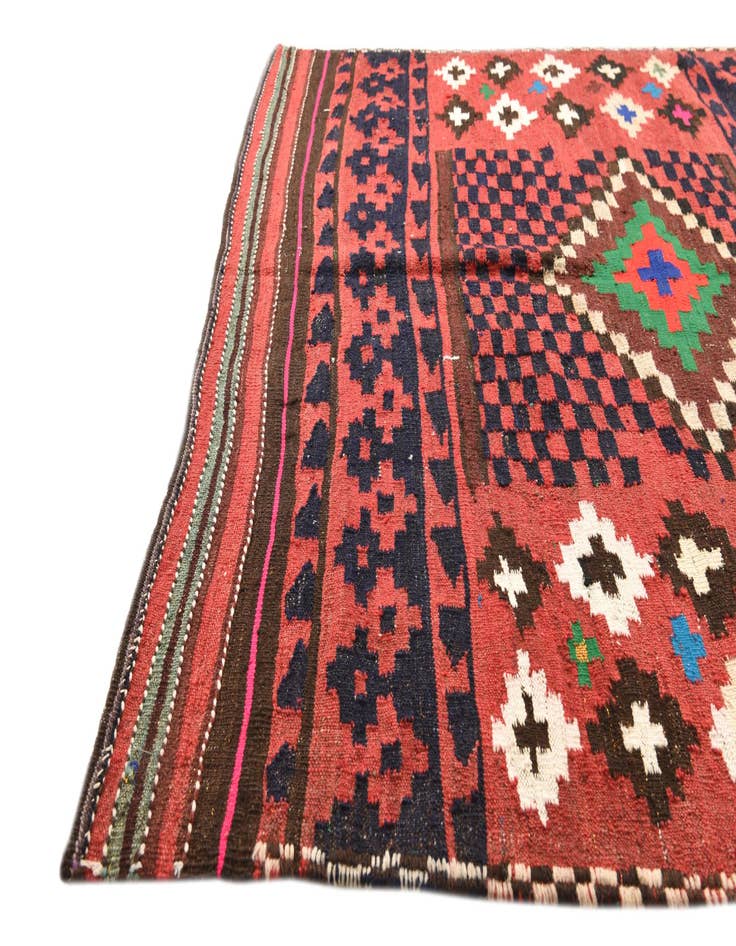 Detail image of 4' x 4'  Hand Woven Kilim Fars Wool Square Rug