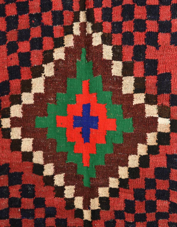 Detail image of 4' x 4'  Hand Woven Kilim Fars Wool Square Rug