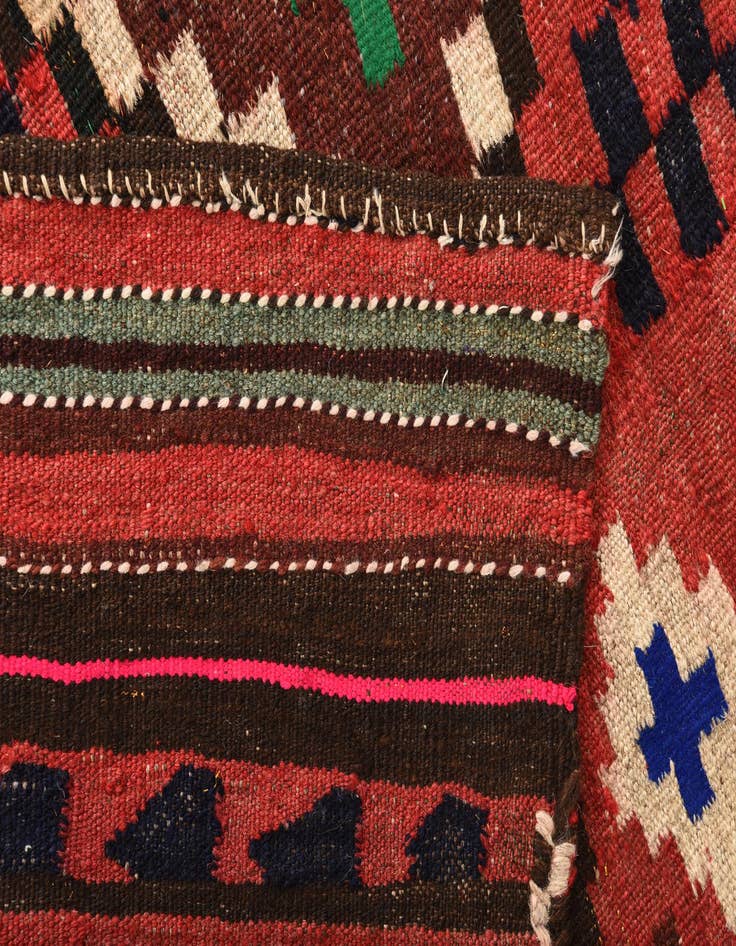 Detail image of 4' x 4'  Hand Woven Kilim Fars Wool Square Rug