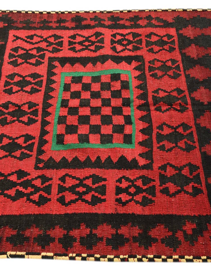 Detail image of 4' x 4'  Hand Woven Kilim Fars Wool Square Rug