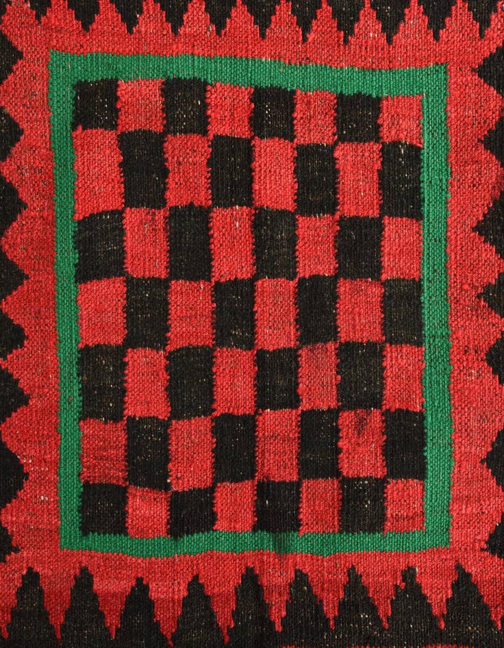 Detail image of 4' x 4'  Hand Woven Kilim Fars Wool Square Rug