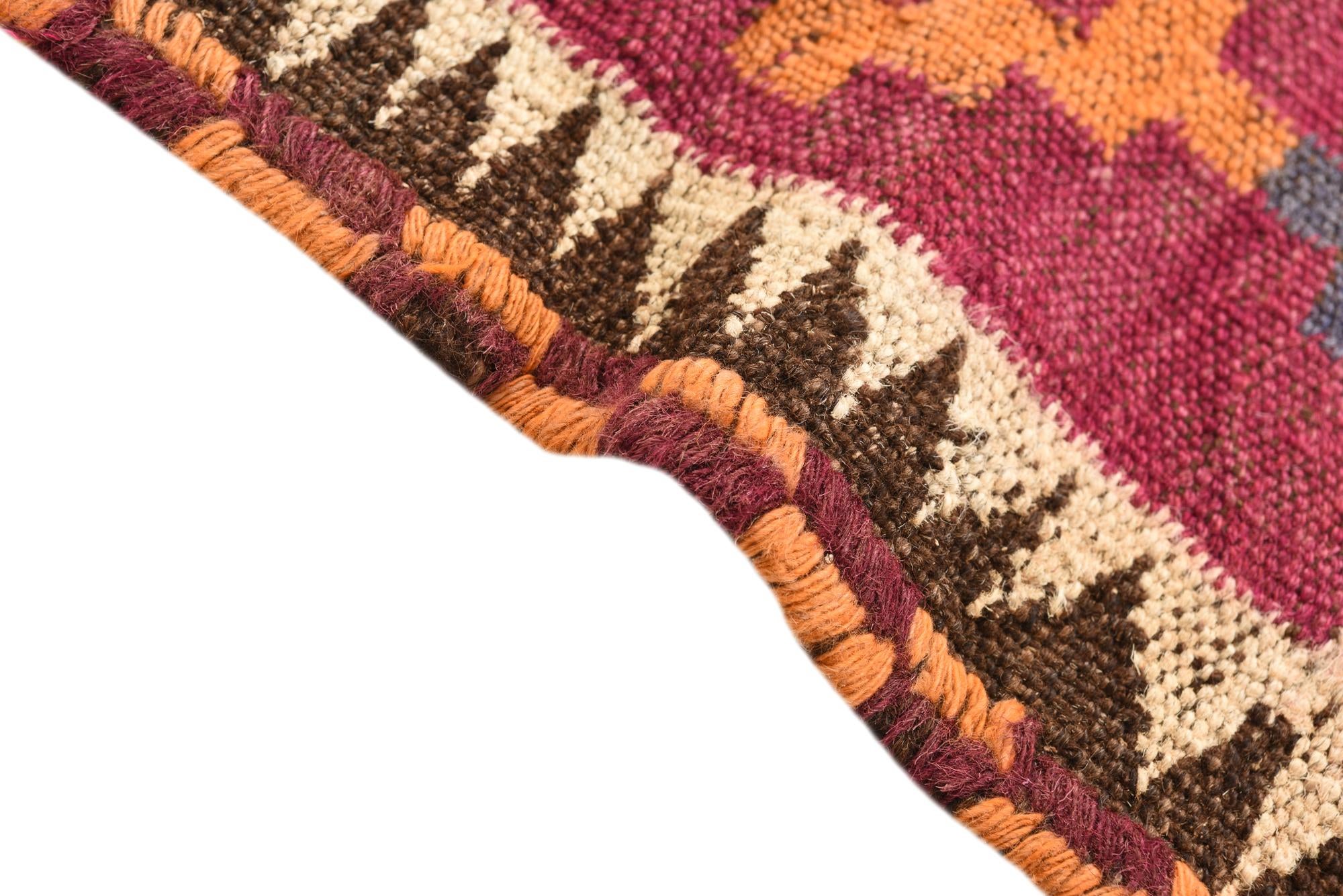 110cm x 140cm Hand Woven Kilim Fars Wool Square Rug