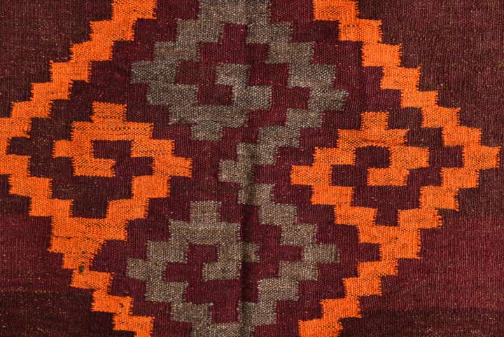3' 10 x 3' 10 Hand Woven Kilim Fars Wool Square Rug