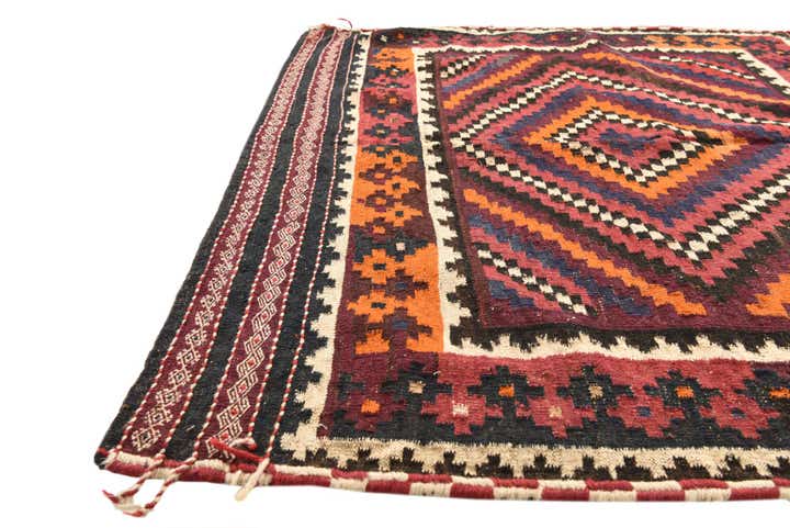 4' 5 x 4' 8 Hand Woven Kilim Fars Wool Square Rug
