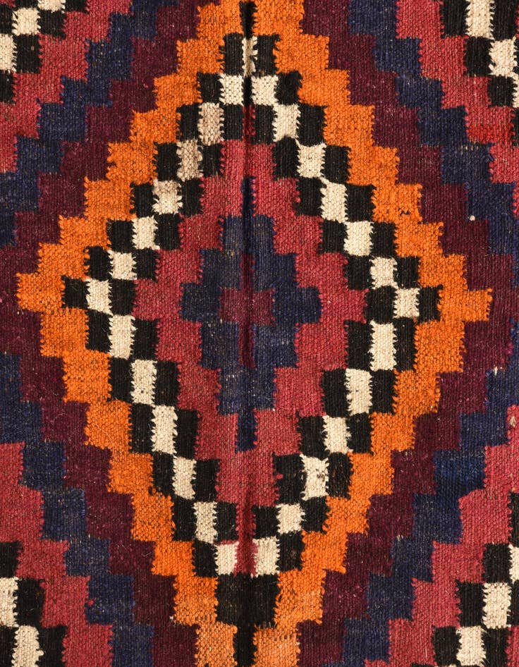 Detail image of 4' 5 x 4' 8  Hand Woven Kilim Fars Wool Square Rug