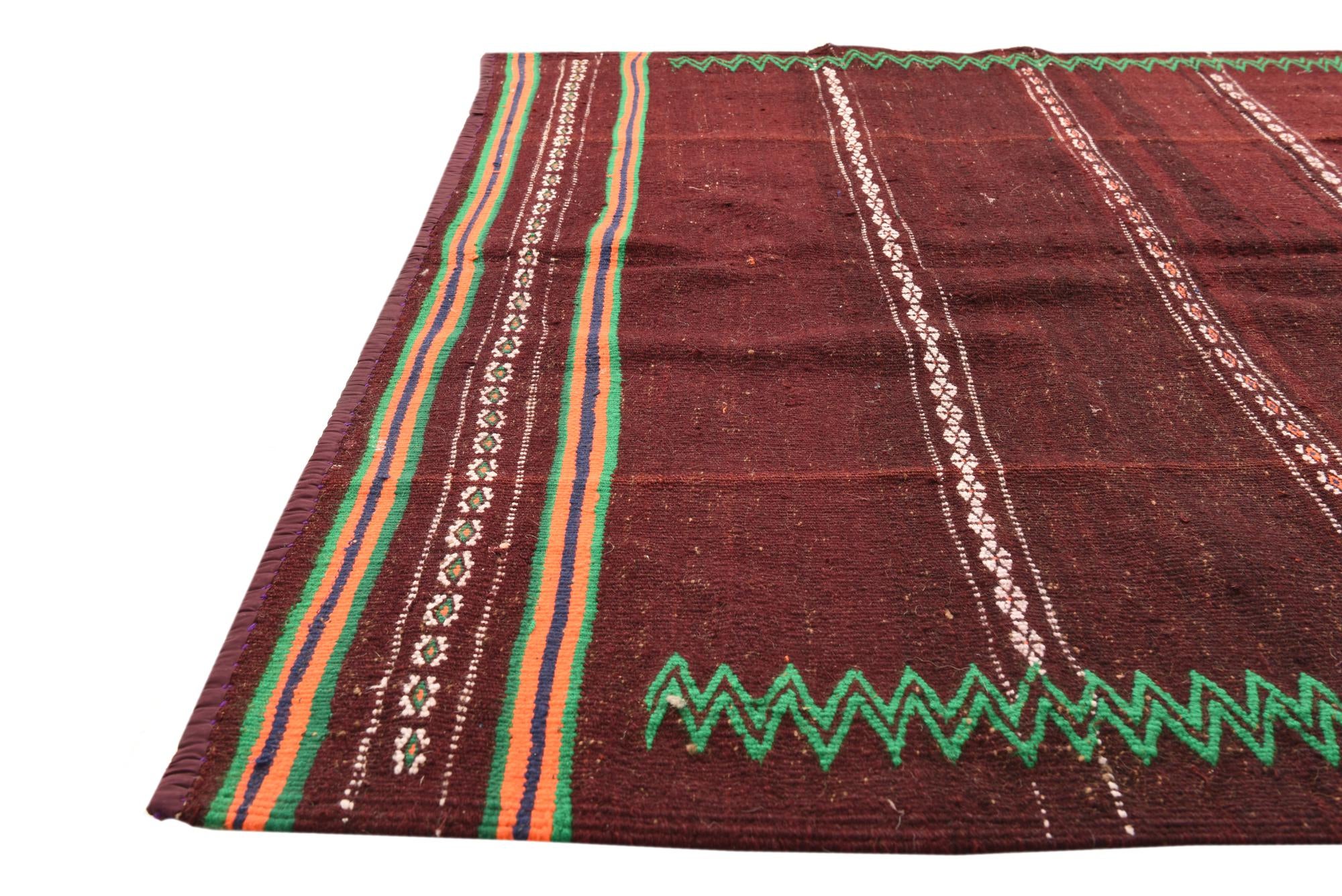 125cm x 135cm Tejido a mano Kilim Fars Alfombra Lana Cuadrado