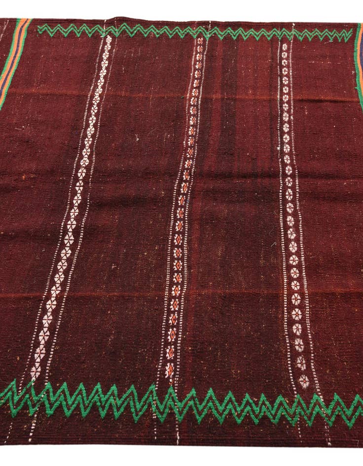 Detail image of 4' 2 x 4' 5  Hand Woven Kilim Fars Wool Square Rug