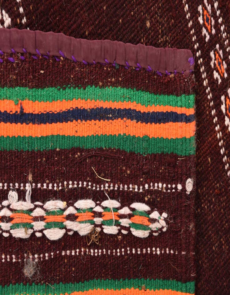 Detail image of 4' 2 x 4' 5  Hand Woven Kilim Fars Wool Square Rug