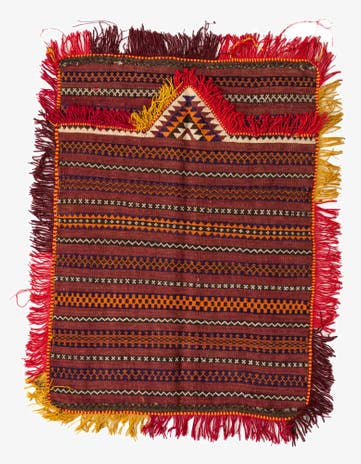 3' 1 x 4' Hand Woven Kilim Fars Wool Square Rug