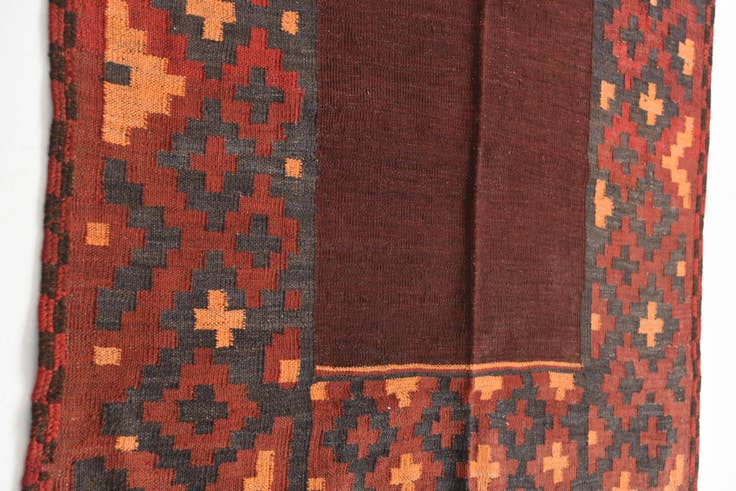 Detail image of 4' 1 x 4' 6 Hand Woven Kilim Maymana Wool Square Rug