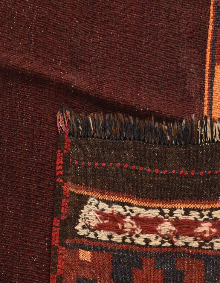 Detail image of 4' 1 x 4' 6  Hand Woven Kilim Maymana Wool Square Rug