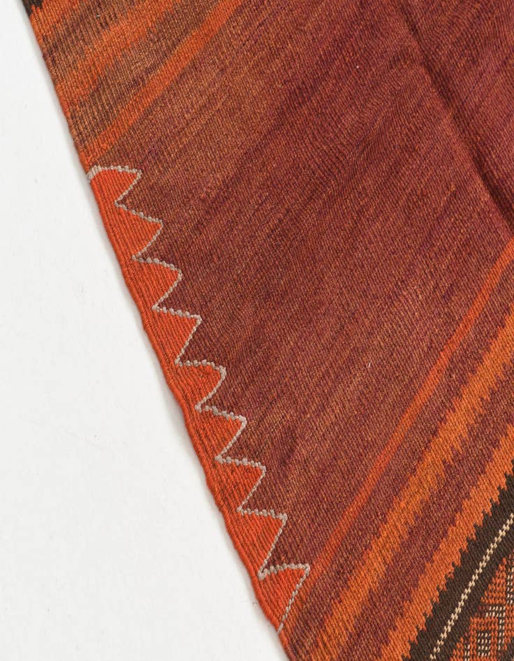 Detail image of 3' 2 x 3' 10  Hand Woven Kilim Maymana Wool Square Rug