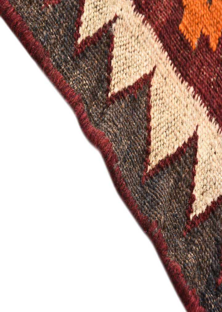 4' x 4' 3 Hand Woven Kilim Maymana Wool Square Rug