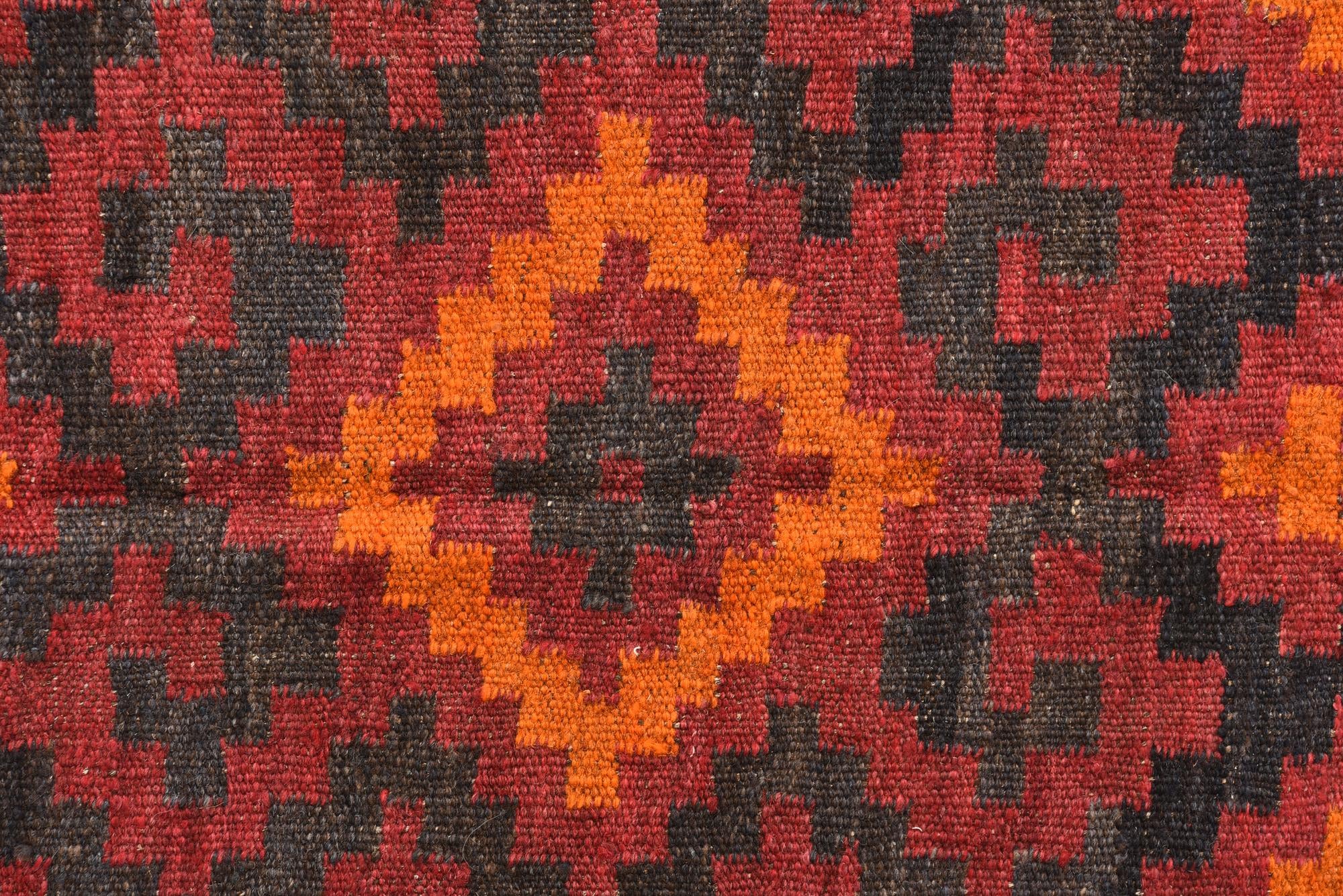 4' x 4' 3 Hand Woven Kilim Maymana Wool Square Rug