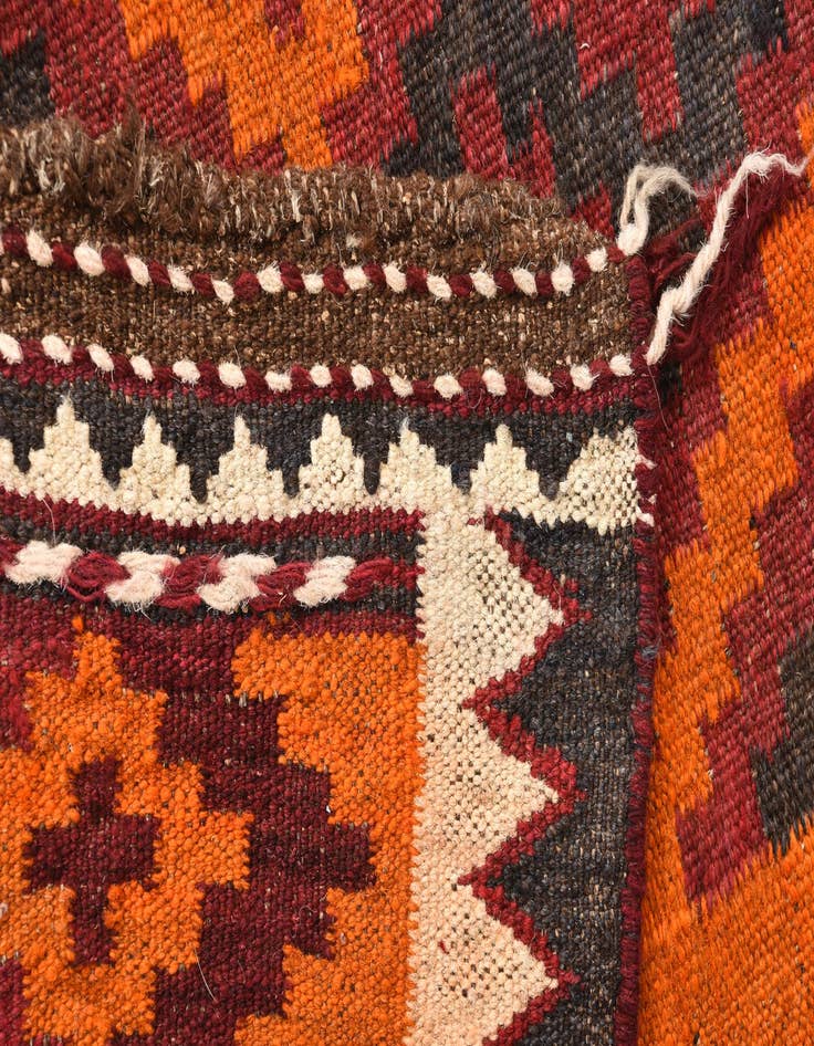 Detail image of 4' x 4' 3  Hand Woven Kilim Maymana Wool Square Rug