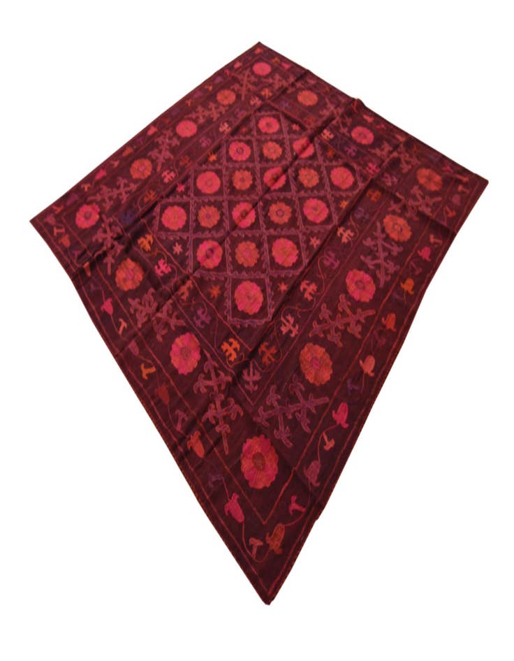 Detail image of 6' 4 x 6' 7 Hand Woven Kilim Modern Wool Square Rug