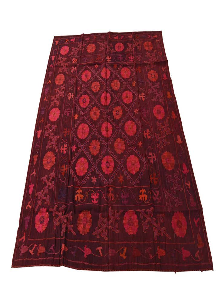 6' 4 x 6' 7 Hand Woven Kilim Modern Wool Square Rug
