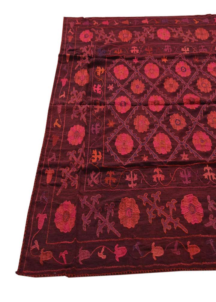 6' 4 x 6' 7 Hand Woven Kilim Modern Wool Square Rug