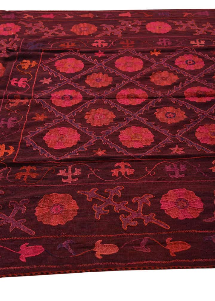 6' 4 x 6' 7 Hand Woven Kilim Modern Wool Square Rug