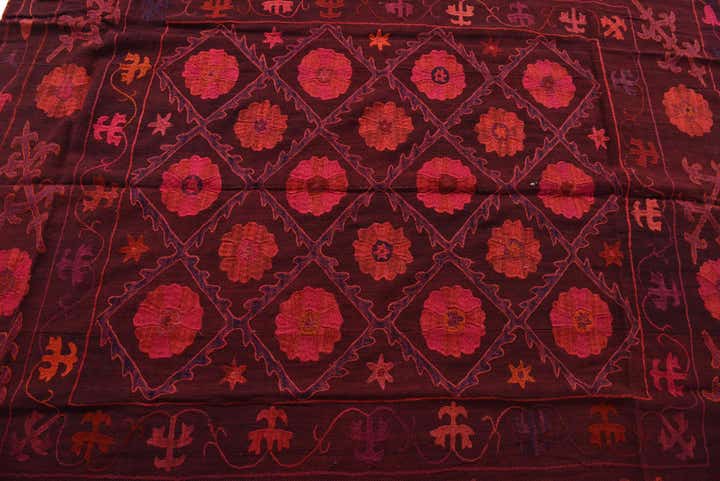6' 4 x 6' 7 Hand Woven Kilim Modern Wool Square Rug