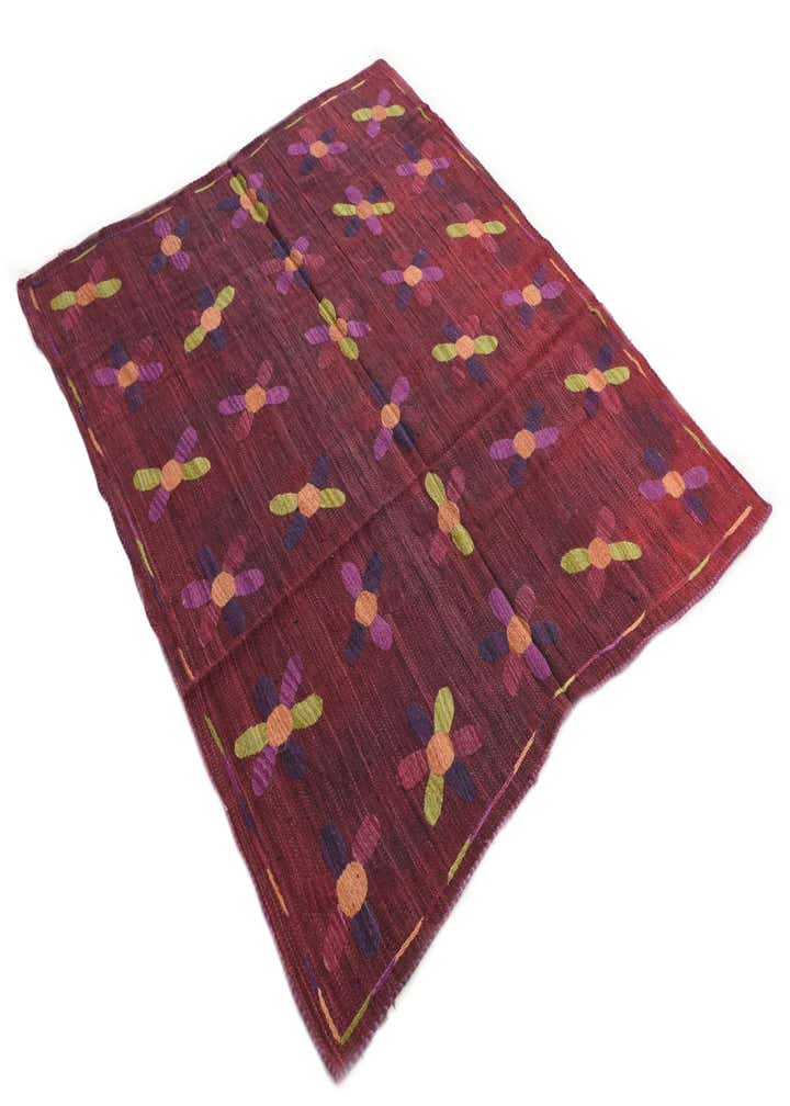 5' 4 x 6' Hand Woven Kilim Suzani Wool Square Rug