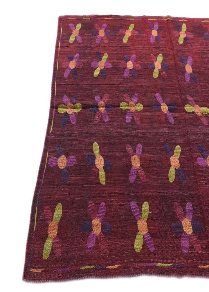 5' 4 x 6' Hand Woven Kilim Suzani Wool Square Rug