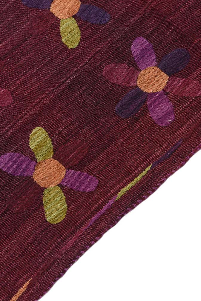5' 4 x 6' Hand Woven Kilim Suzani Wool Square Rug
