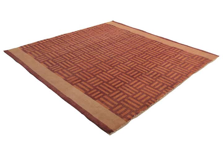 8' 4 x 8' 4 Hand Knotted Modern Ziegler Oriental Wool Square Rug