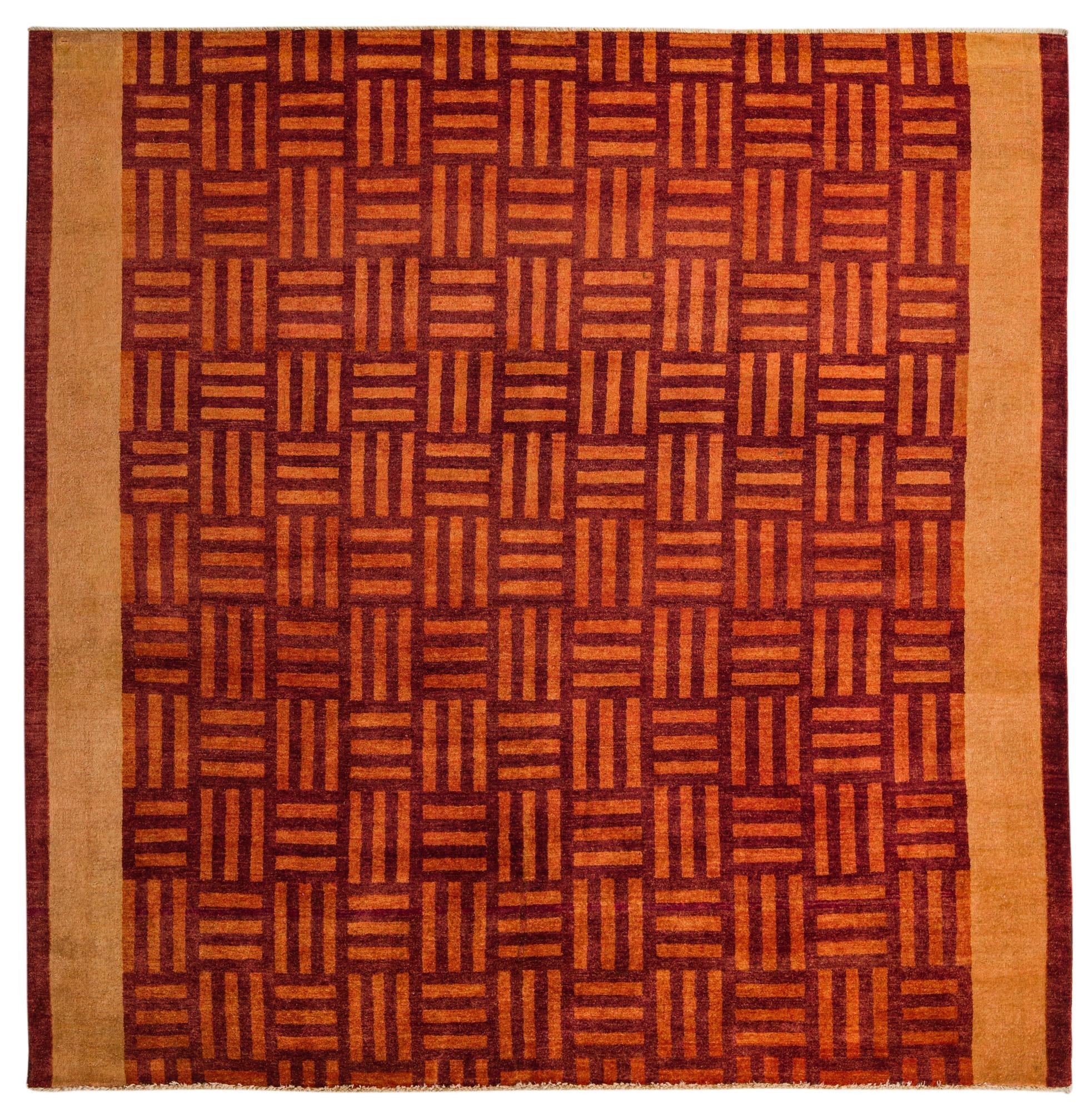 8' 4 x 8' 4 Hand Knotted Modern Ziegler Oriental Wool Square Rug
