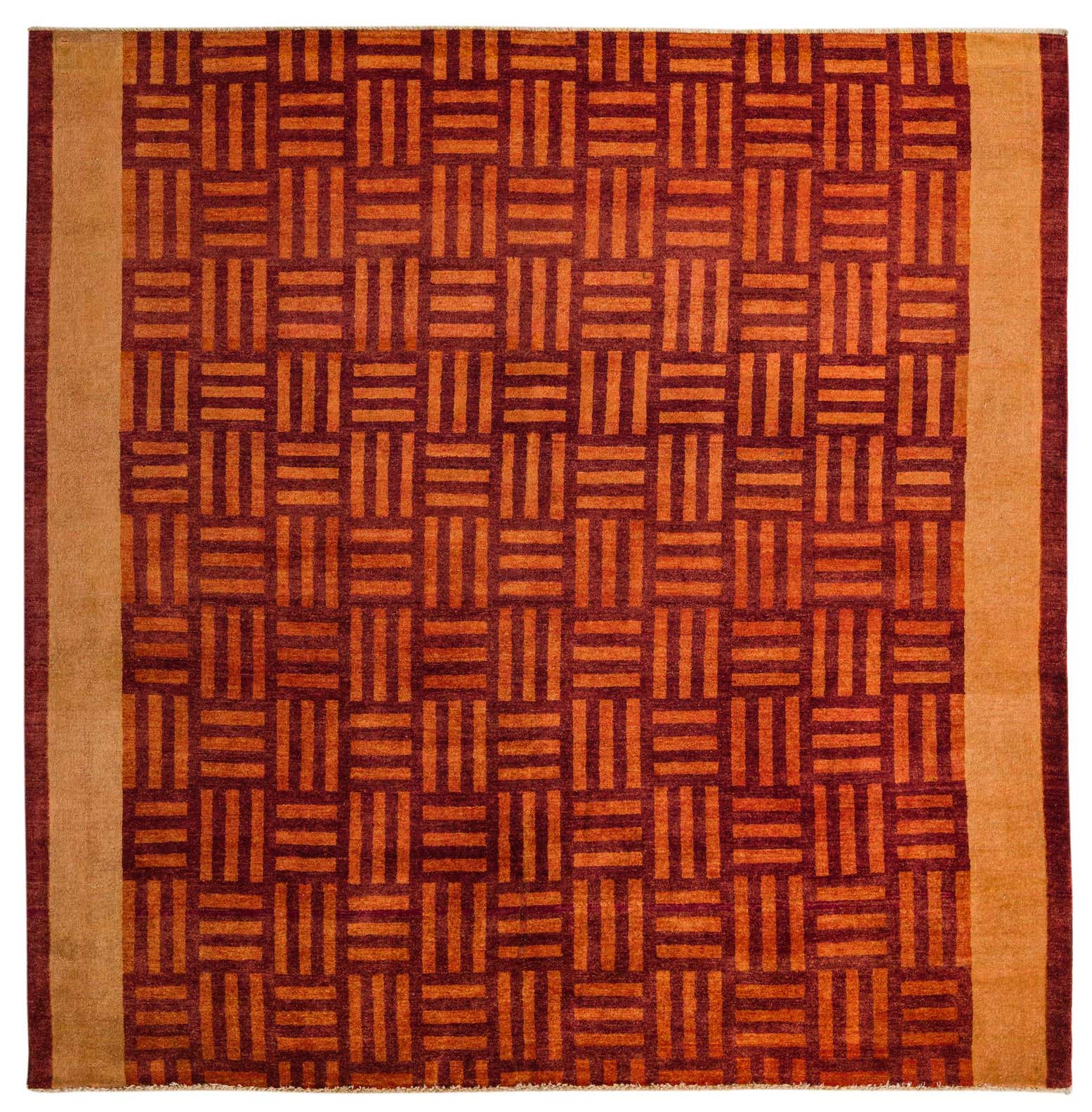 8' 4 x 8' 4 Hand Knotted Modern Ziegler Oriental Wool Square Rug