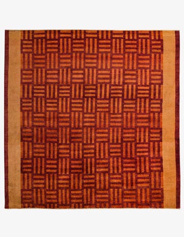 8' 4 x 8' 4 Hand Knotted Modern Ziegler Oriental Wool Square Rug