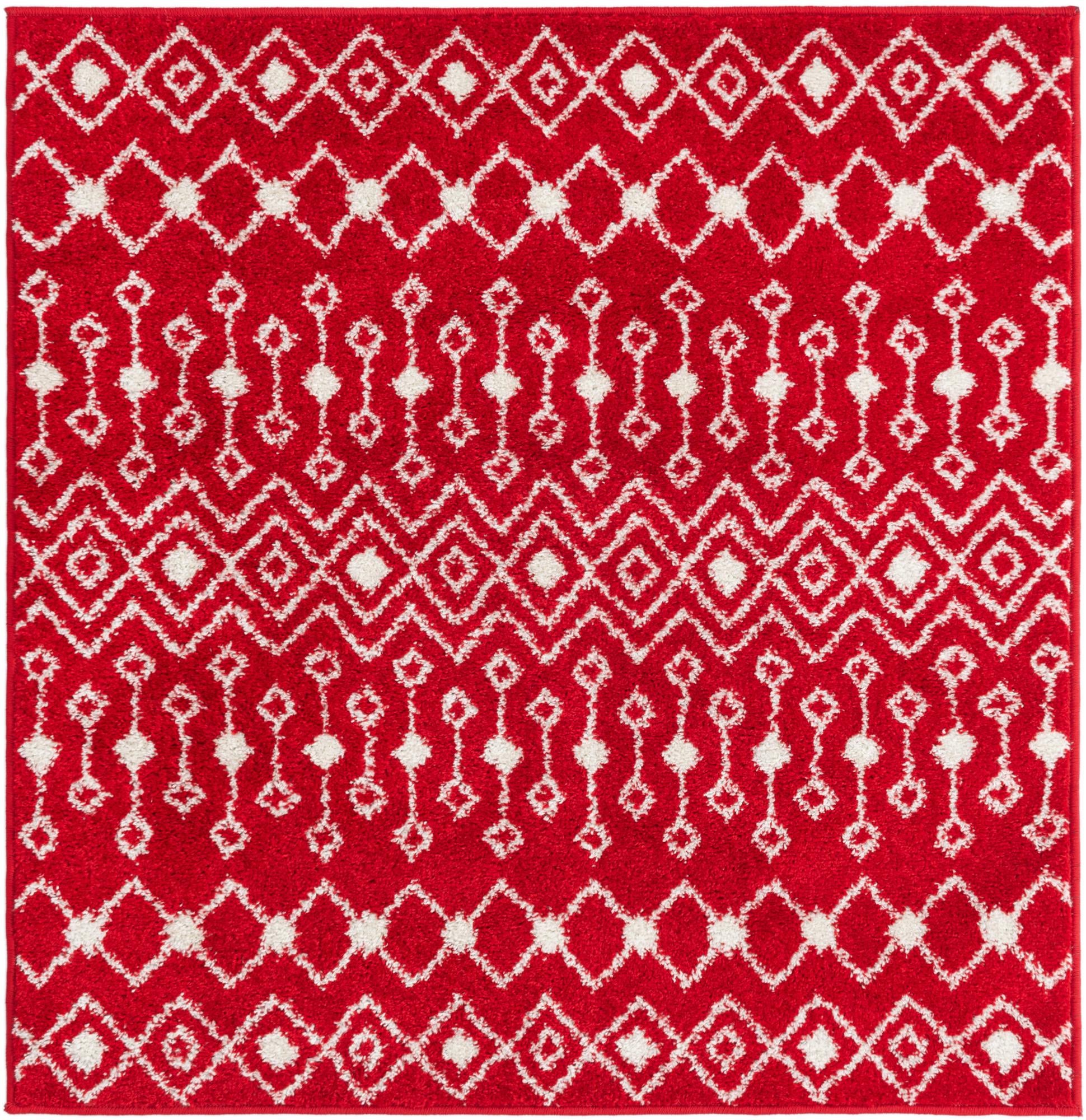4' x 4' Moroccan Trellis Square Rug