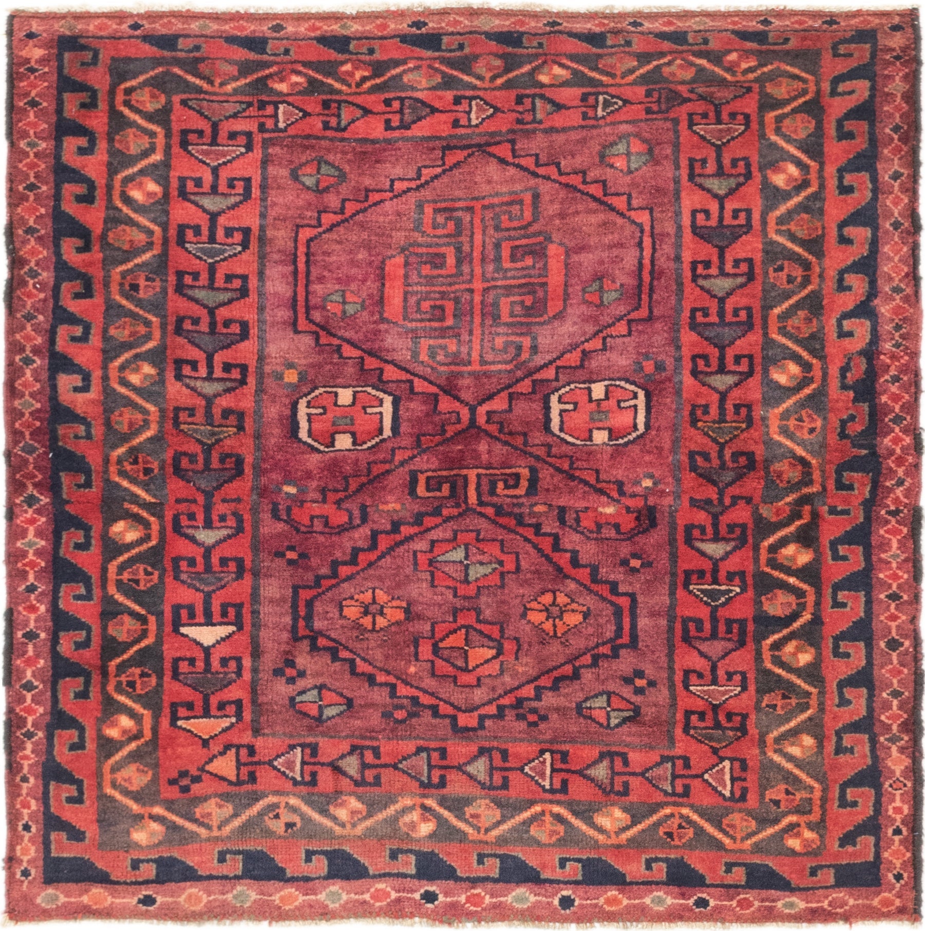 4' 7 x 4' 7 Shiraz Wool Square Rug